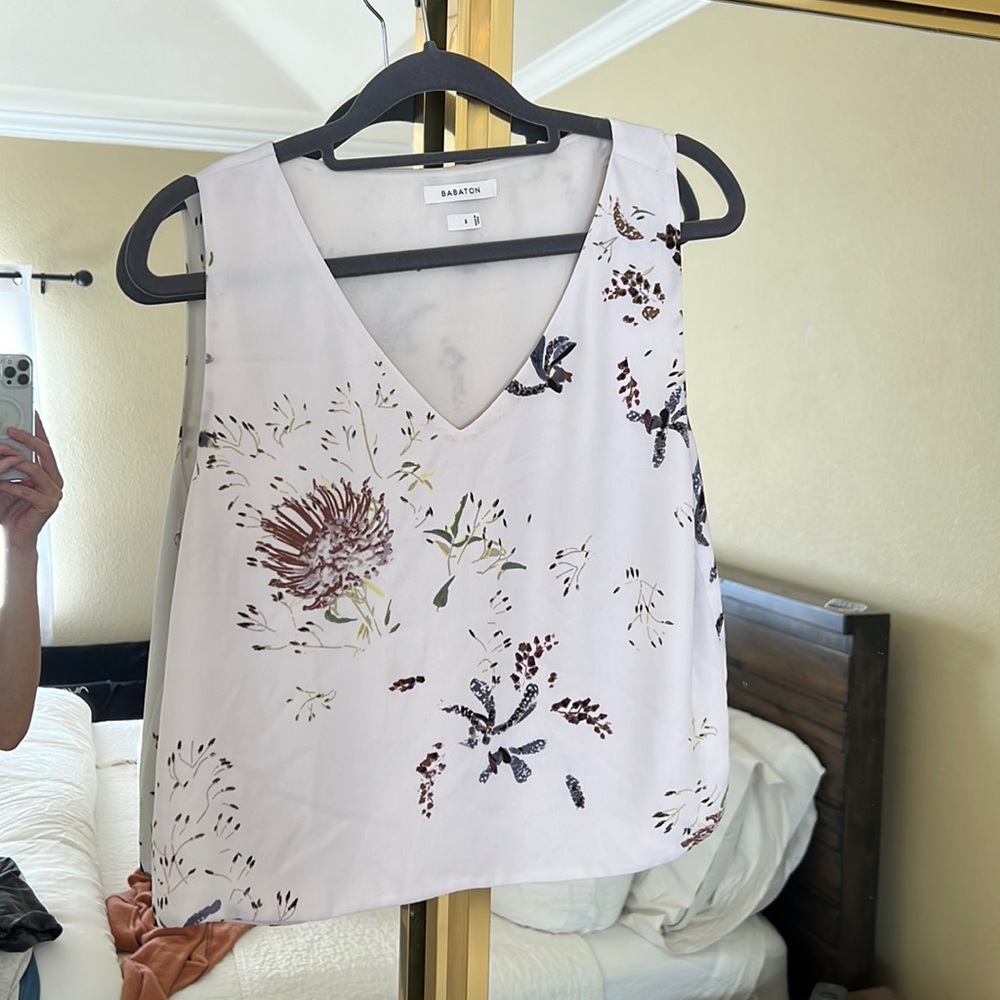 Aritzia Floral Print Babaton Tank